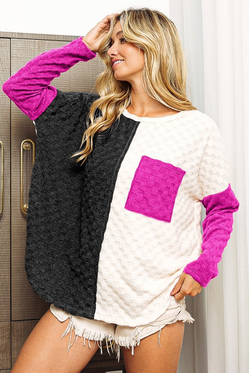 s*u様 house on the hill L/S Tee (Checker) Checker Board Top – The 601 Boutique