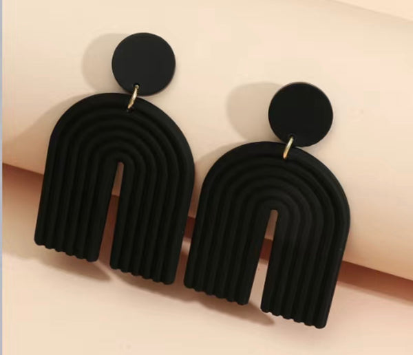 Black Rainbow Earrings