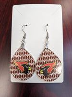 Cardinal Football Earrings