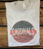 Melissa Cardinals Leopard Circle Tee