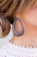 Teardrop Wooden Earring