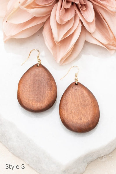 Wooden Solid Earrings