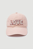 LOVE Sherpa Lettered Baseball Cap