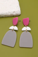 Acrylic Geo Shape Drop Earrings