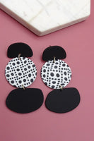 Polymer Clay Black Drop Earrings