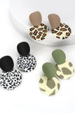 Animal Print Exaggerated Matt Earrings