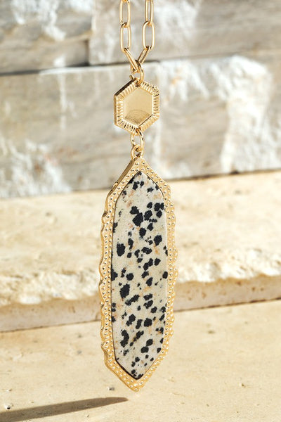 Natural Stone Pendant Necklace