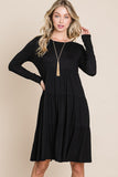 One & Done Tiered Black Midi Dress