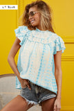 Flirty Ruffles Baby Blue Top