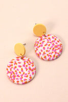 Colorful Print Polymer Earrings