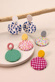 Colorful Print Polymer Earrings