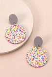 Colorful Print Polymer Earrings