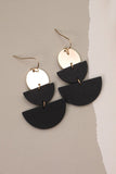 Half Moon Wood Drop Earrings