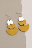 Half Moon Wood Drop Earrings