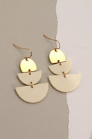 Half Moon Wood Drop Earrings