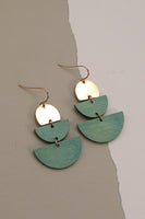 Half Moon Wood Drop Earrings