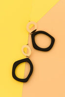 Off Shape Circle Clay Drop Earrings