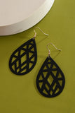 Filigree Teardrop Matte Coated Earrings