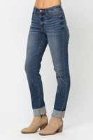 Judy Blue HW Double Cuffed Boyfriend Jean