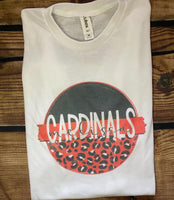 Melissa Cardinals Leopard Circle Tee