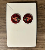 Cardinal stud earrings