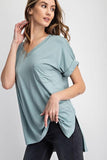 Soft V-neck w/ pocket