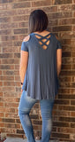 Slate Blue Cold Shoulder