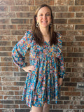 Floral Teal Dress